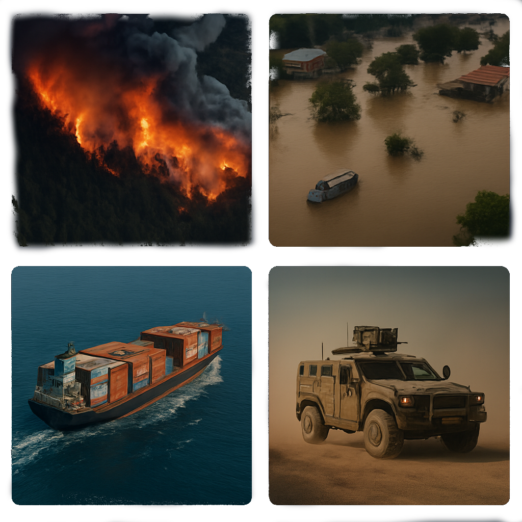Mission scenarios: wildfire monitoring, flood detection, maritime tracking, and military surveillance